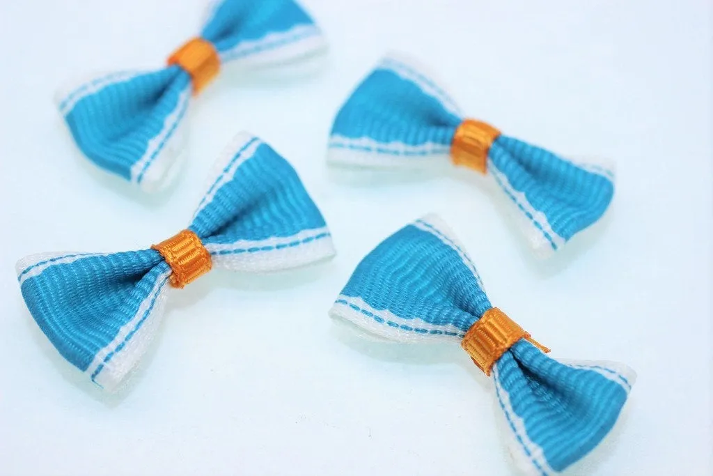 10 pcs Bow Tie Clasp - Grosgain Bow Tie - Bow Tie Ribbon - Colorful Bow Tie -25mm x 15 mm- Trimming Mini Bow Tie - Sewing Supplies