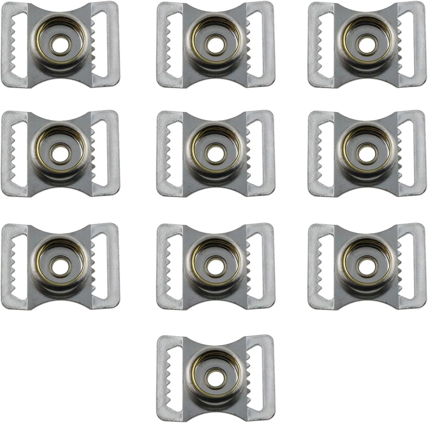 10PCS Football Helmet Repair Kit Stainless Steel Sports Helmets Buckle Helmet Chin Strap Adapter for Baseball Hockey Football