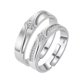 925 Sterling Silver Romantic Imperial Couple Ring / Best For Wedding, Anniversary, Valentine Gift