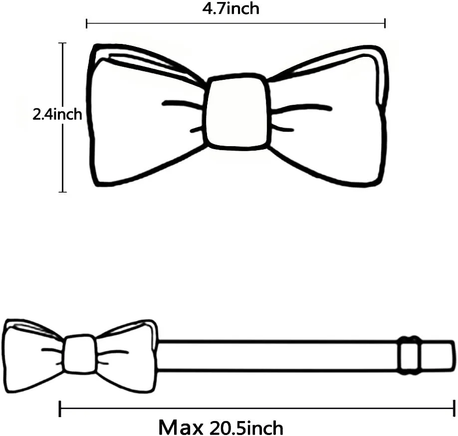 Alizeal Pre-tied Adjustable Bow Tie for Men Formal Solid Tuxedo Bow Tie