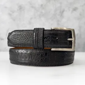 Argentine Caiman Belt: Black