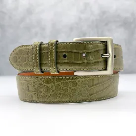 Argentine Caiman Belt: Olive