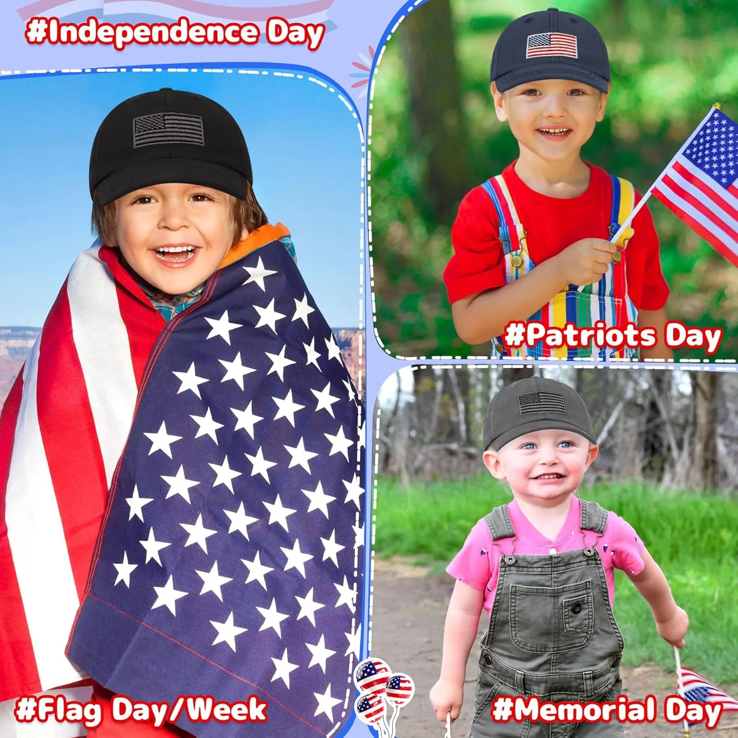 Baby Baseball Cap Toddler Baseball Hat American Flag Hat Infant Hat Baby Ball Cap Kids Baeball Hat Toddler Trucker Hat