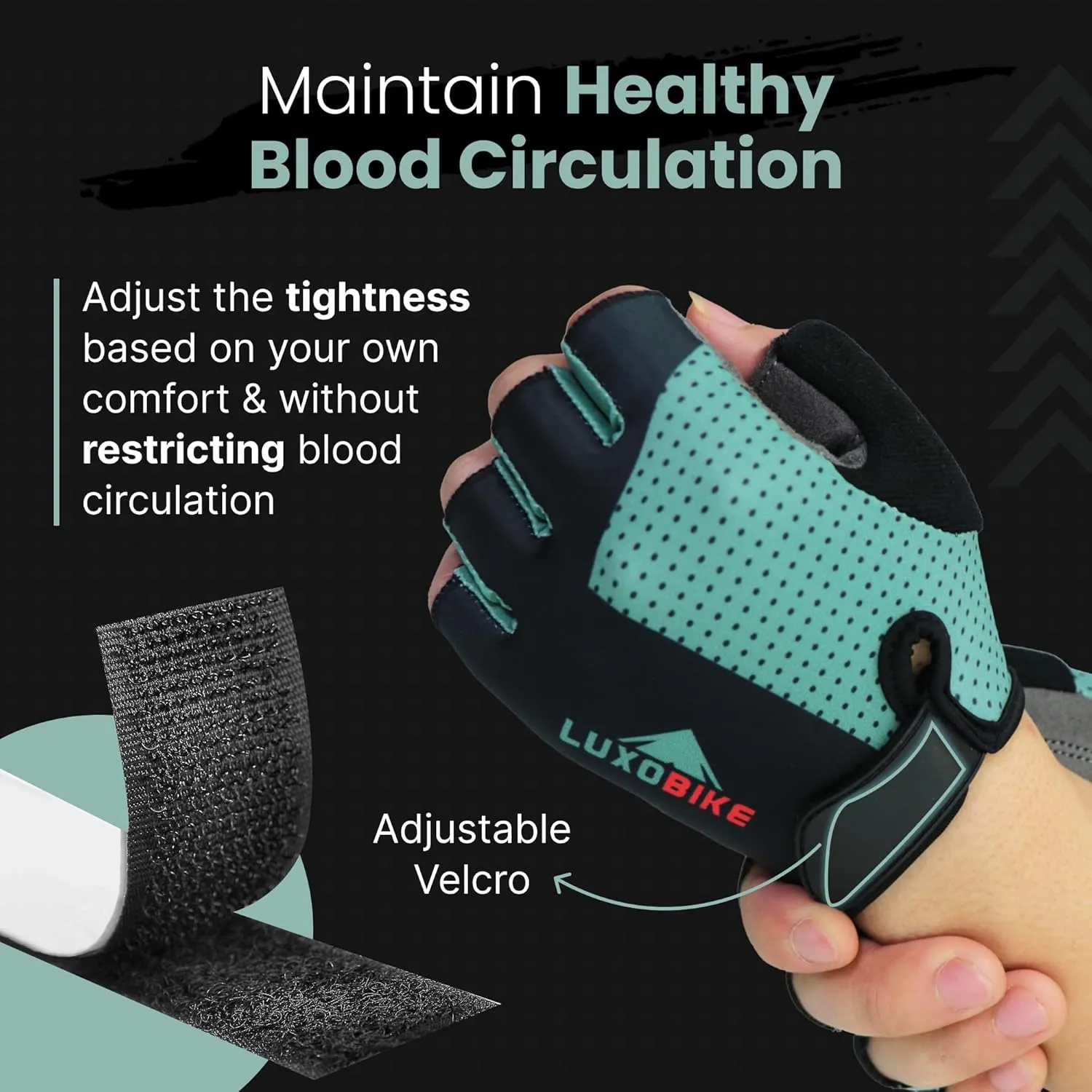 Bike Gloves for Men Cycling Biking Gloves Women - Padded Shock Absorbing Bicycle Riding, Anti-Slip Breahtable Half-Finger 's for Mountain Biker Ebike