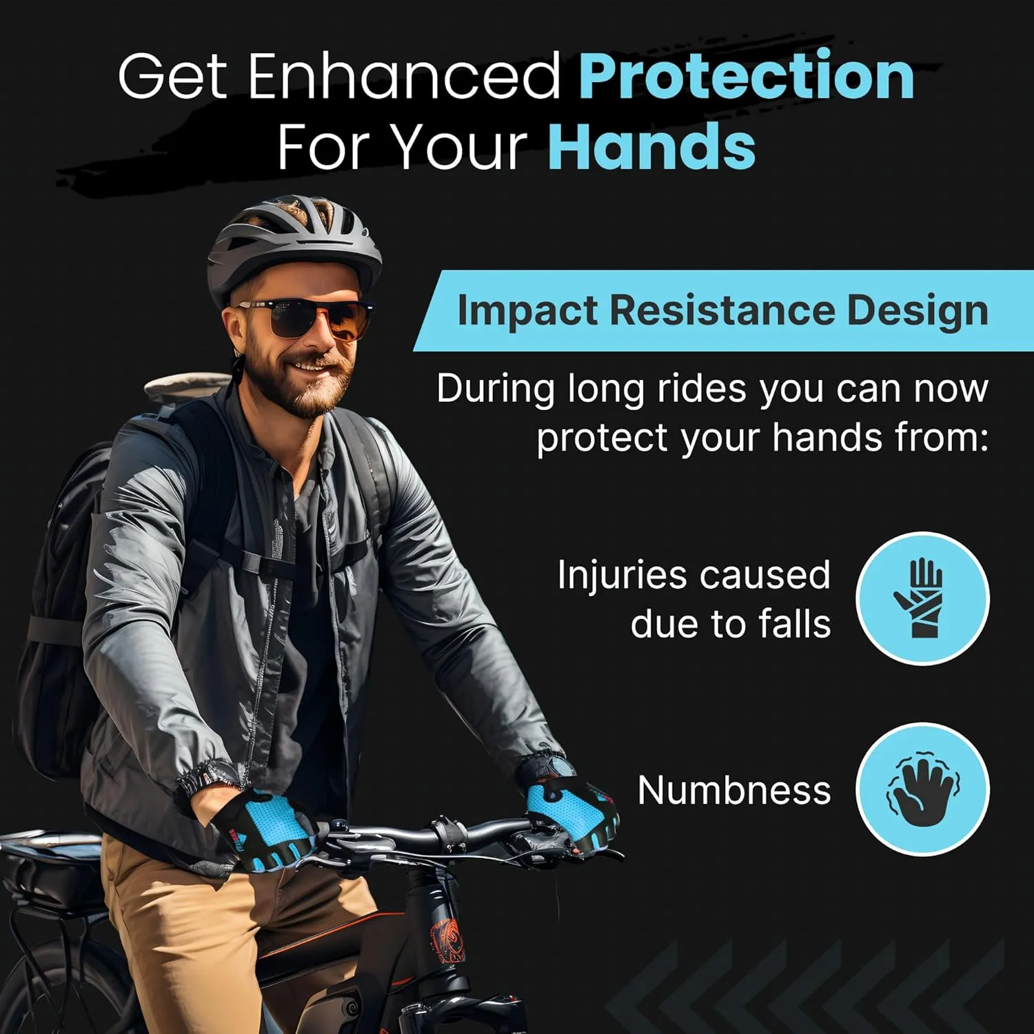 Bike Gloves for Men Cycling Biking Gloves Women - Padded Shock Absorbing Bicycle Riding, Anti-Slip Breahtable Half-Finger 's for Mountain Biker Ebike