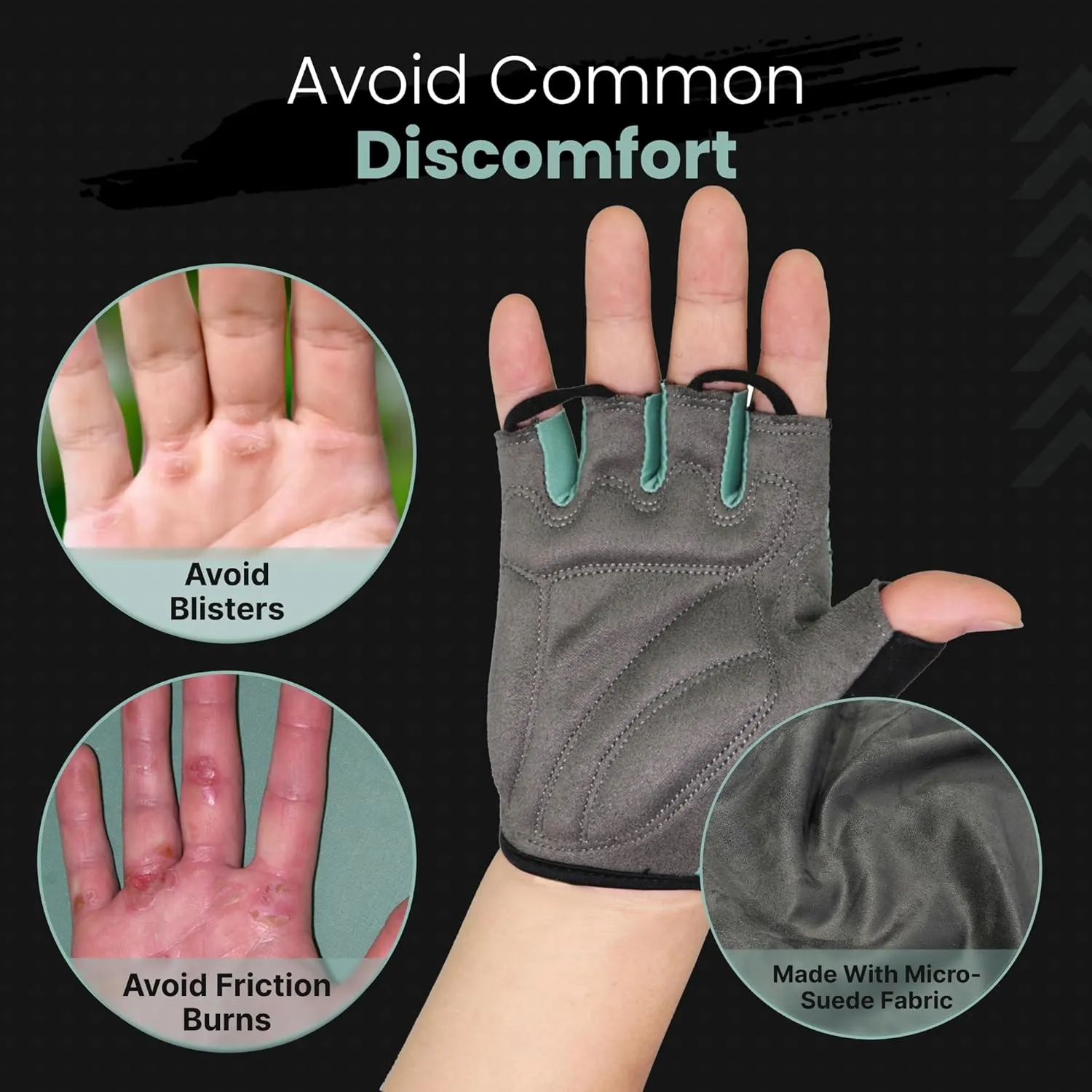 Bike Gloves for Men Cycling Biking Gloves Women - Padded Shock Absorbing Bicycle Riding, Anti-Slip Breahtable Half-Finger 's for Mountain Biker Ebike