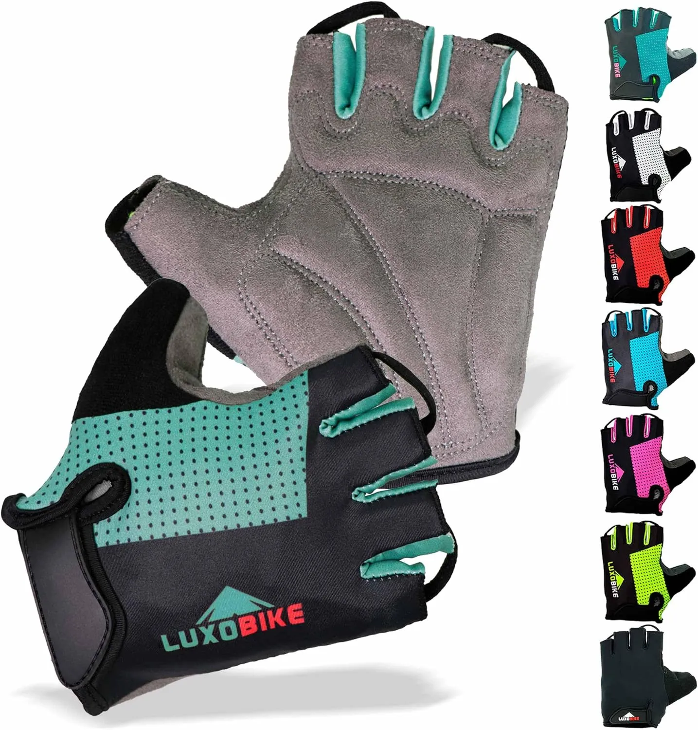 Bike Gloves for Men Cycling Biking Gloves Women - Padded Shock Absorbing Bicycle Riding, Anti-Slip Breahtable Half-Finger 's for Mountain Biker Ebike