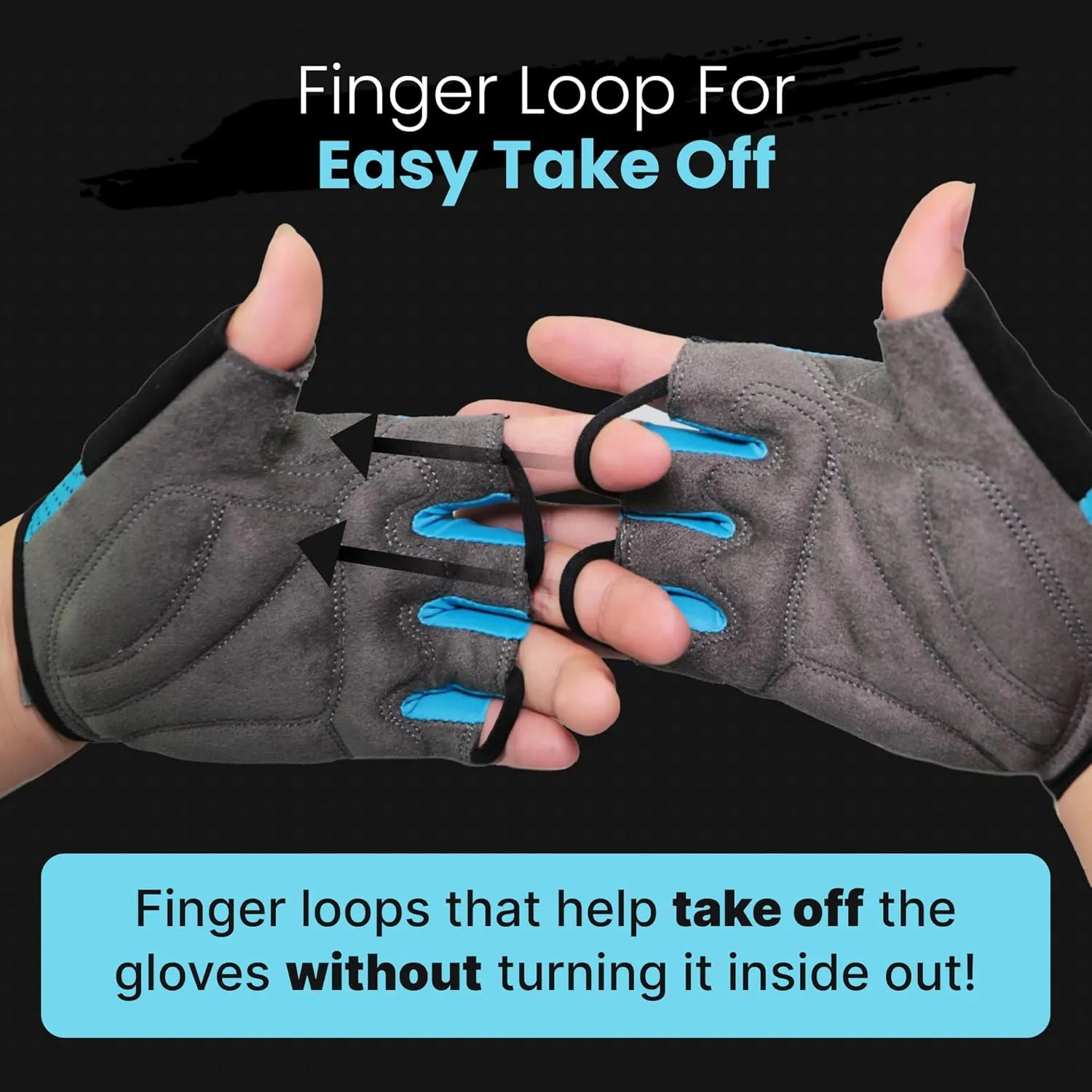 Bike Gloves for Men Cycling Biking Gloves Women - Padded Shock Absorbing Bicycle Riding, Anti-Slip Breahtable Half-Finger 's for Mountain Biker Ebike