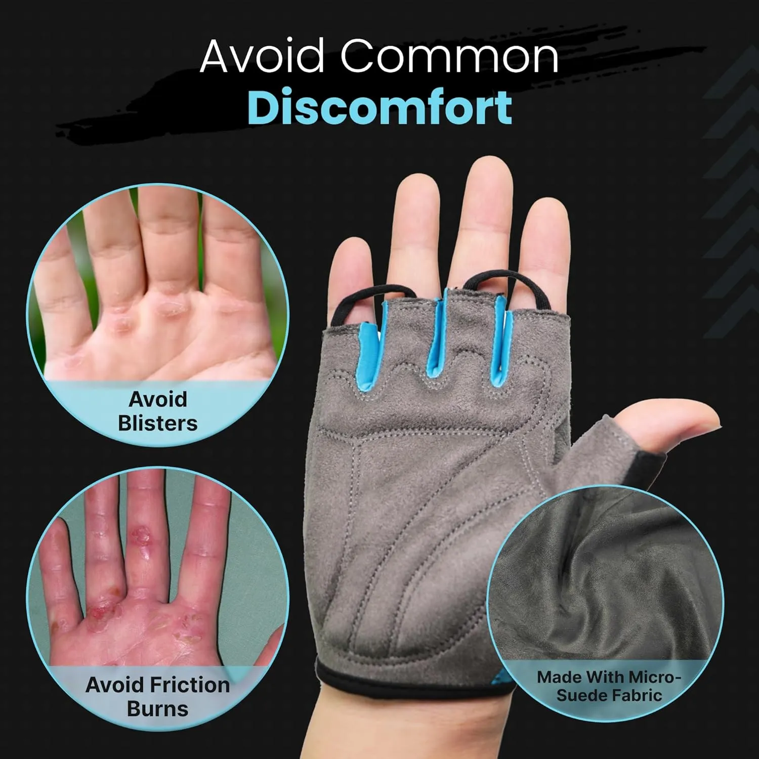 Bike Gloves for Men Cycling Biking Gloves Women - Padded Shock Absorbing Bicycle Riding, Anti-Slip Breahtable Half-Finger 's for Mountain Biker Ebike