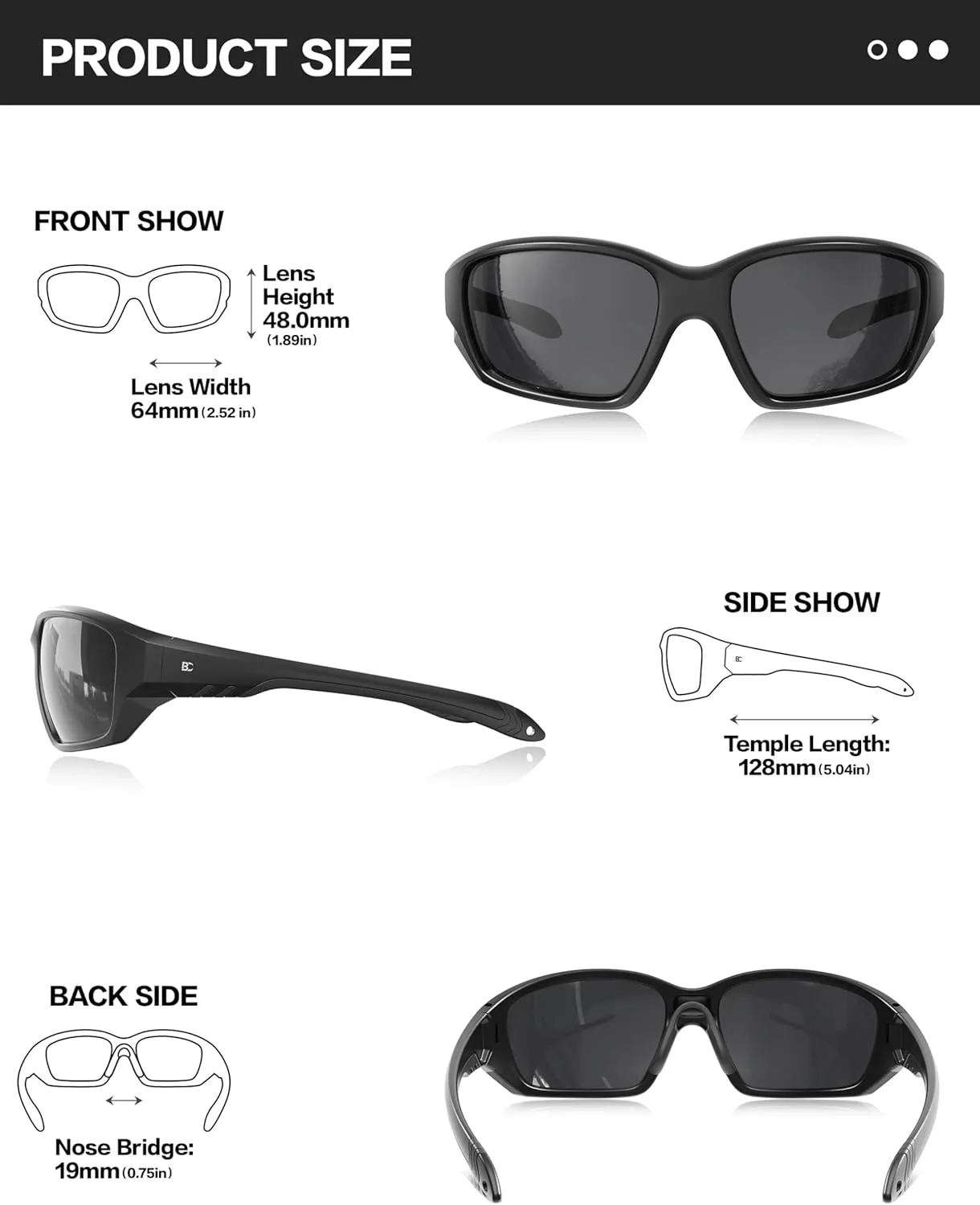 BIRCEN Sport Polarized Sunglasses for Men - Women:UV Protection Shades for Fishing Driving Cycling Running
