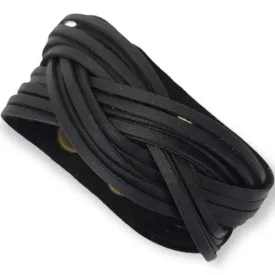 Braided 2" Laced Cuff - Black