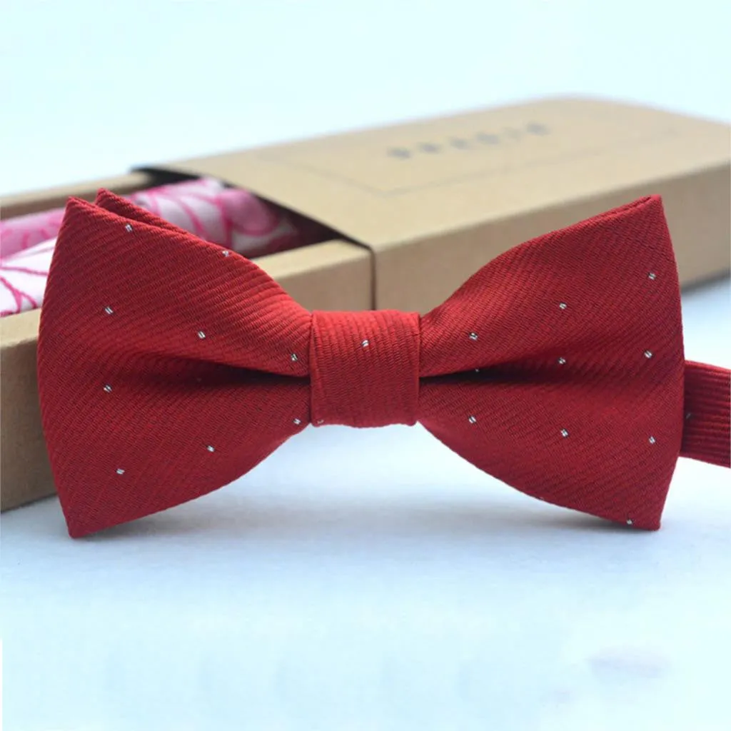 Children Bow Tie Baby Boy Kid Clothing Accessories Solid Color Gentleman Shirt Neck Tie Bowknot Dot