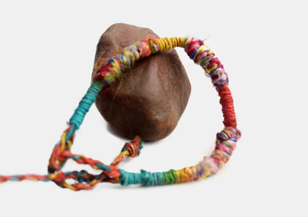 Colorful Hemp Braided Unisex Wrist Bracelet
