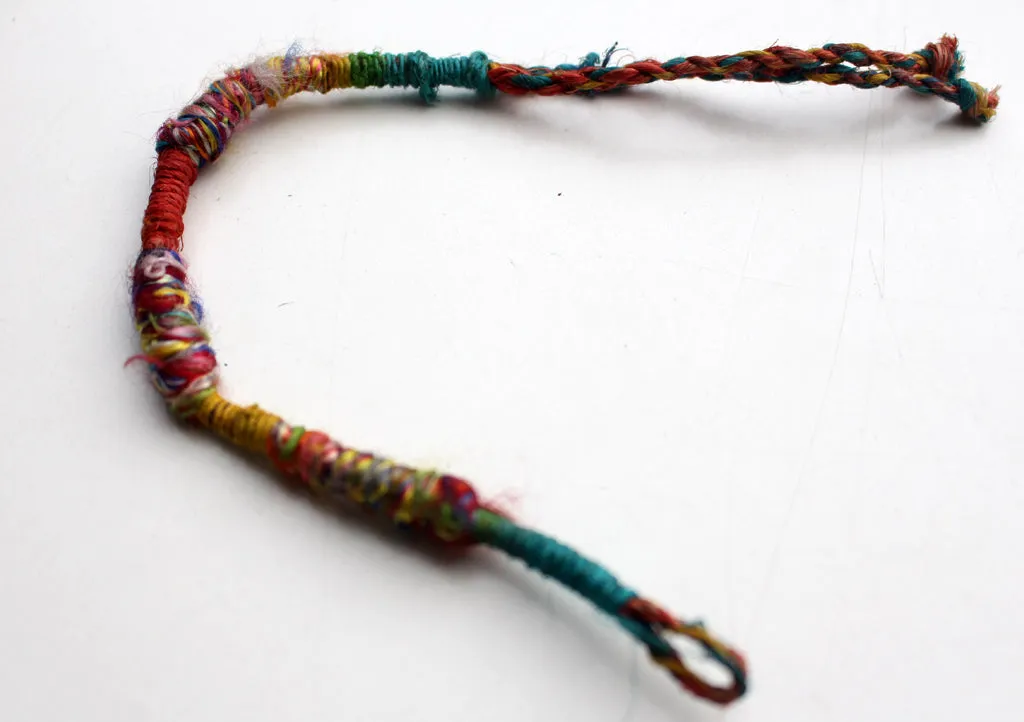 Colorful Hemp Braided Unisex Wrist Bracelet