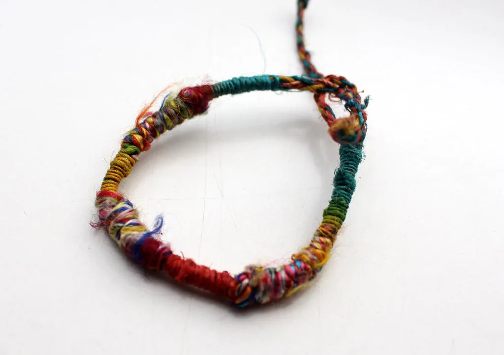Colorful Hemp Braided Unisex Wrist Bracelet