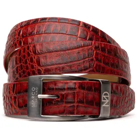 Crocodile Belt 100 - Antique Red