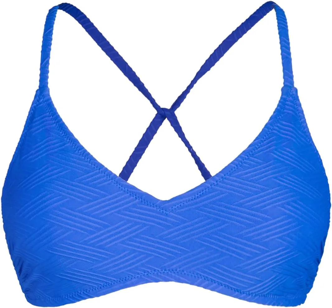 CUPSHE Bikini Top for Women Bathing Suit Criss Cross Self Tie Spaghetti Straps V Neck