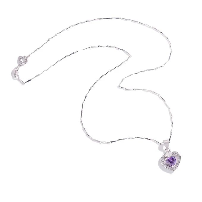 Elevated 925 Sterling Silver Cubic Zirconia Heart Pendant