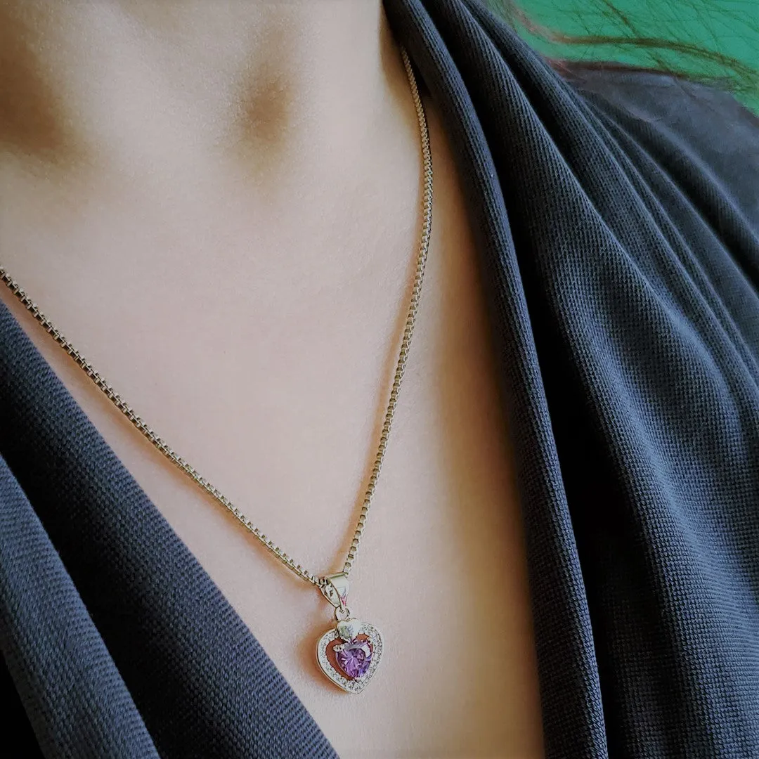 Elevated 925 Sterling Silver Cubic Zirconia Heart Pendant