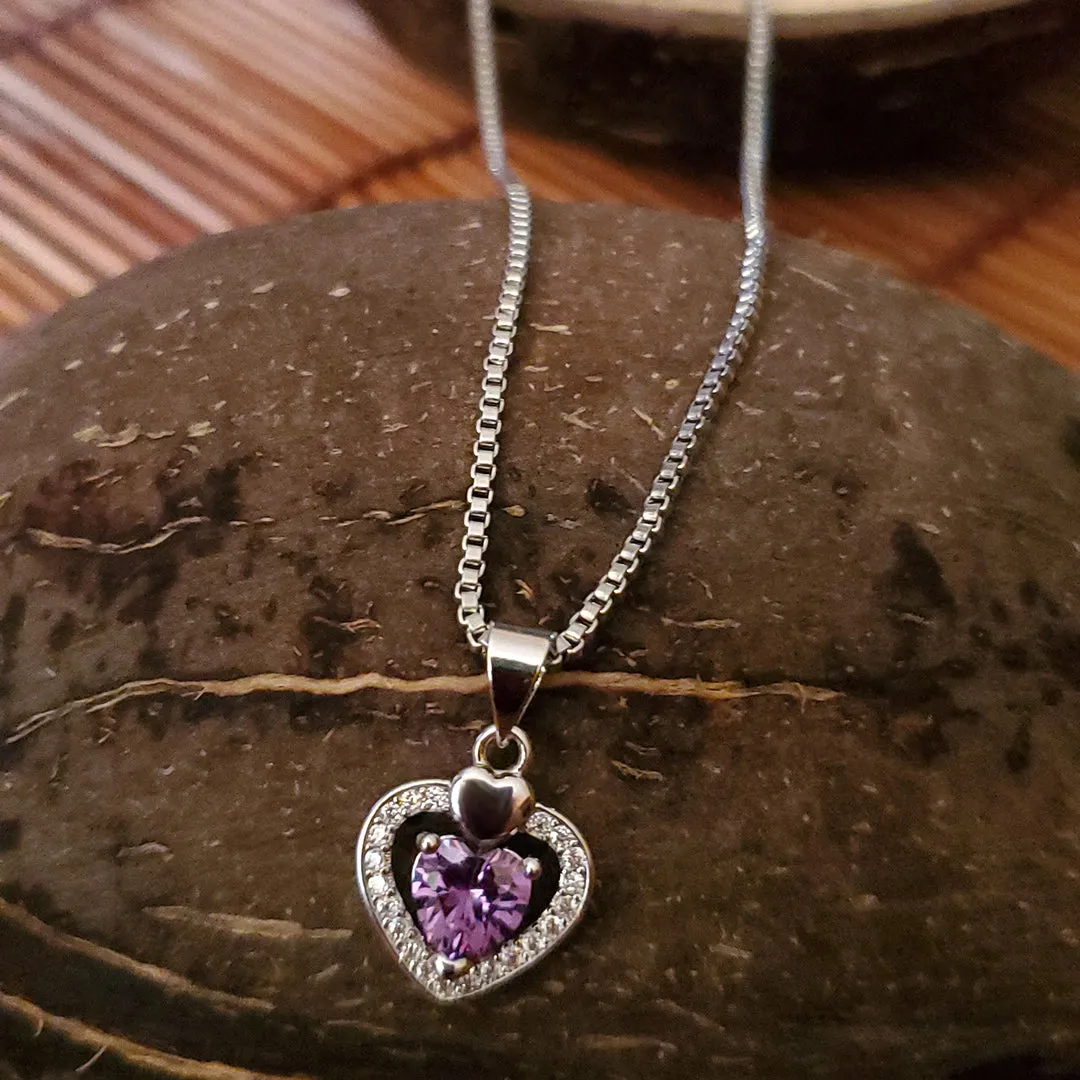 Elevated 925 Sterling Silver Cubic Zirconia Heart Pendant