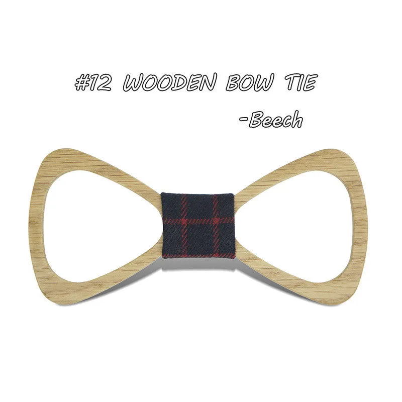 Fashion Handmade Wood Bow ties Bowtie Butterfly Gravata Ties For Men Hollow out Geometric Wooden bow tie