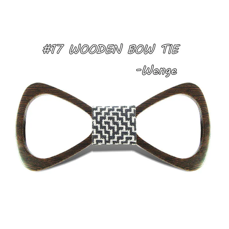 Fashion Handmade Wood Bow ties Bowtie Butterfly Gravata Ties For Men Hollow out Geometric Wooden bow tie