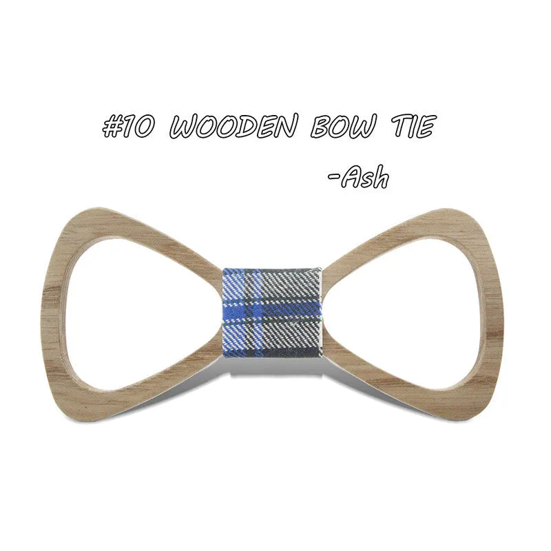 Fashion Handmade Wood Bow ties Bowtie Butterfly Gravata Ties For Men Hollow out Geometric Wooden bow tie