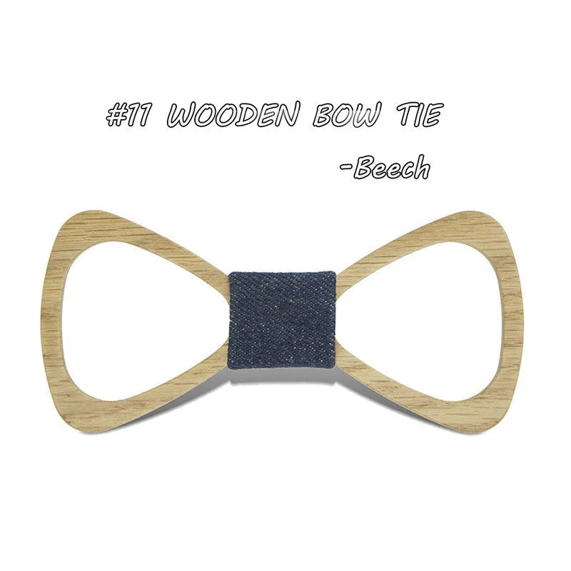Fashion Handmade Wood Bow ties Bowtie Butterfly Gravata Ties For Men Hollow out Geometric Wooden bow tie