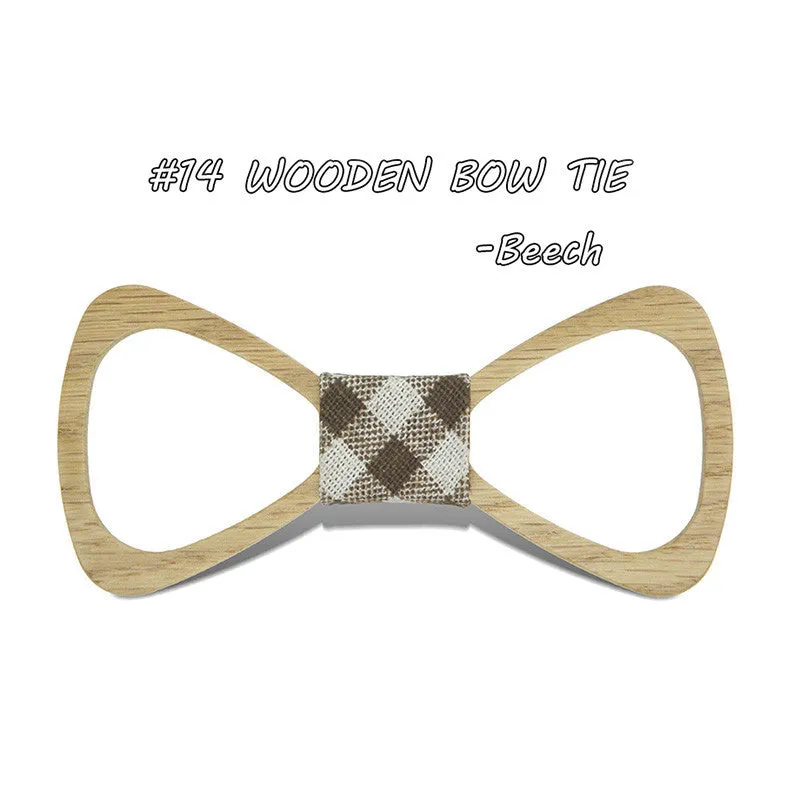 Fashion Handmade Wood Bow ties Bowtie Butterfly Gravata Ties For Men Hollow out Geometric Wooden bow tie