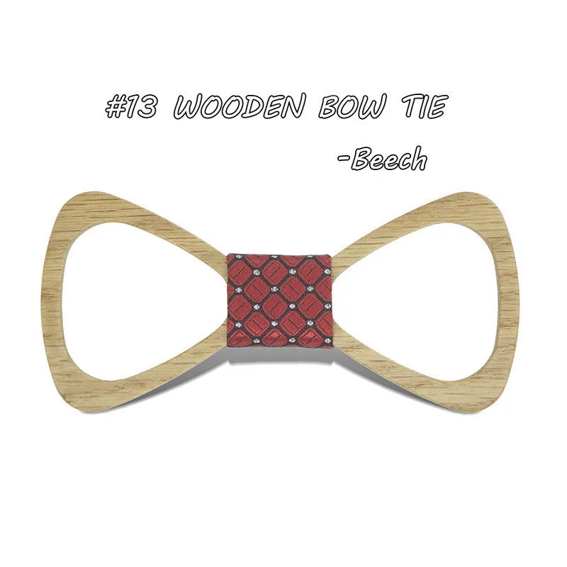 Fashion Handmade Wood Bow ties Bowtie Butterfly Gravata Ties For Men Hollow out Geometric Wooden bow tie