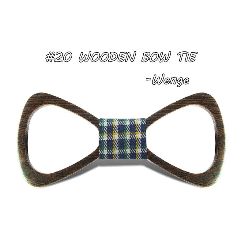 Fashion Handmade Wood Bow ties Bowtie Butterfly Gravata Ties For Men Hollow out Geometric Wooden bow tie
