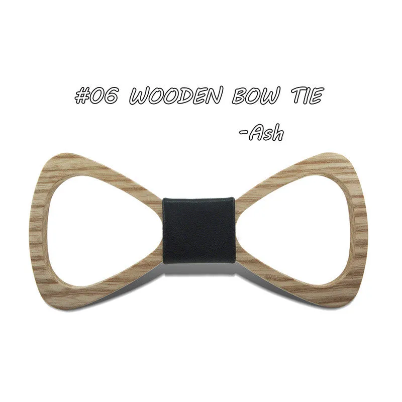 Fashion Handmade Wood Bow ties Bowtie Butterfly Gravata Ties For Men Hollow out Geometric Wooden bow tie