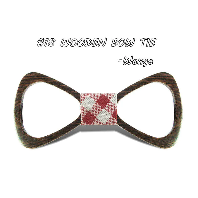 Fashion Handmade Wood Bow ties Bowtie Butterfly Gravata Ties For Men Hollow out Geometric Wooden bow tie