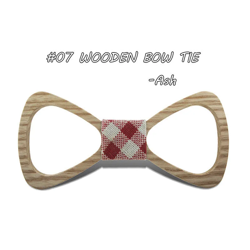 Fashion Handmade Wood Bow ties Bowtie Butterfly Gravata Ties For Men Hollow out Geometric Wooden bow tie