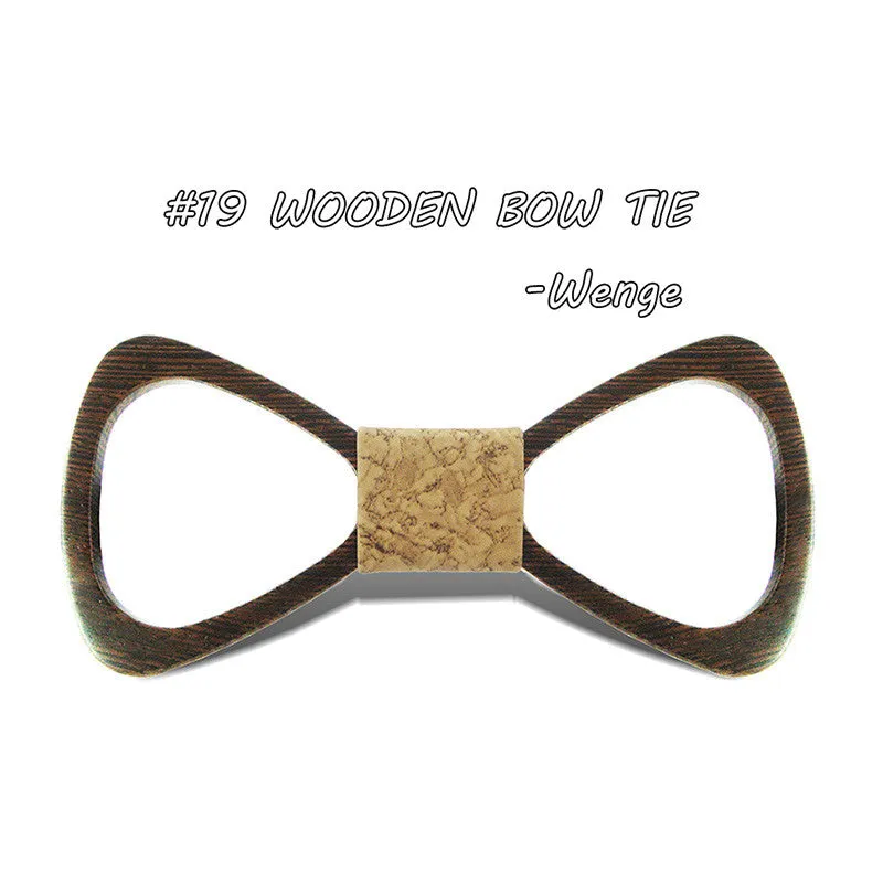 Fashion Handmade Wood Bow ties Bowtie Butterfly Gravata Ties For Men Hollow out Geometric Wooden bow tie