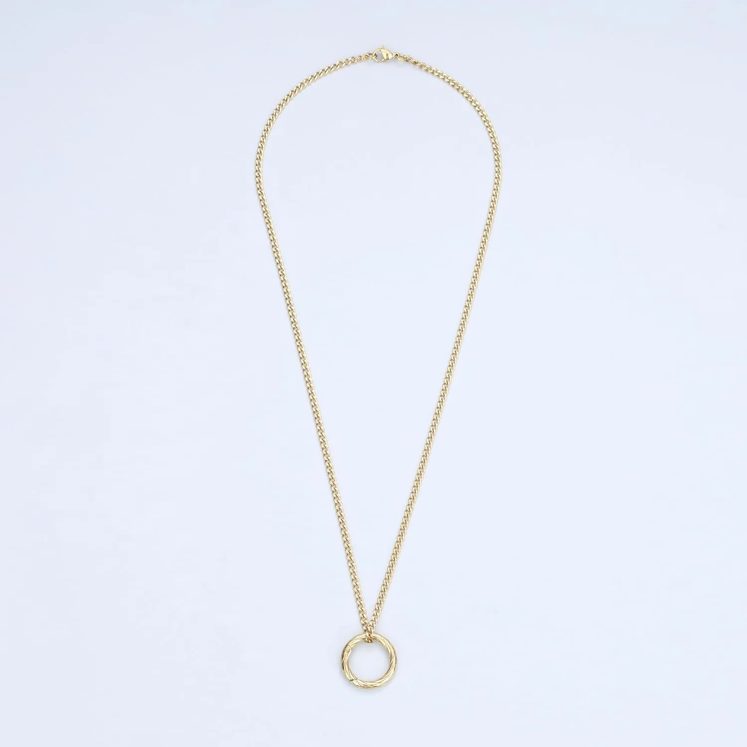 GAVU Stainless Steel Ring Holder Necklace, Wedding Ring Keeper Necklace for Women Men