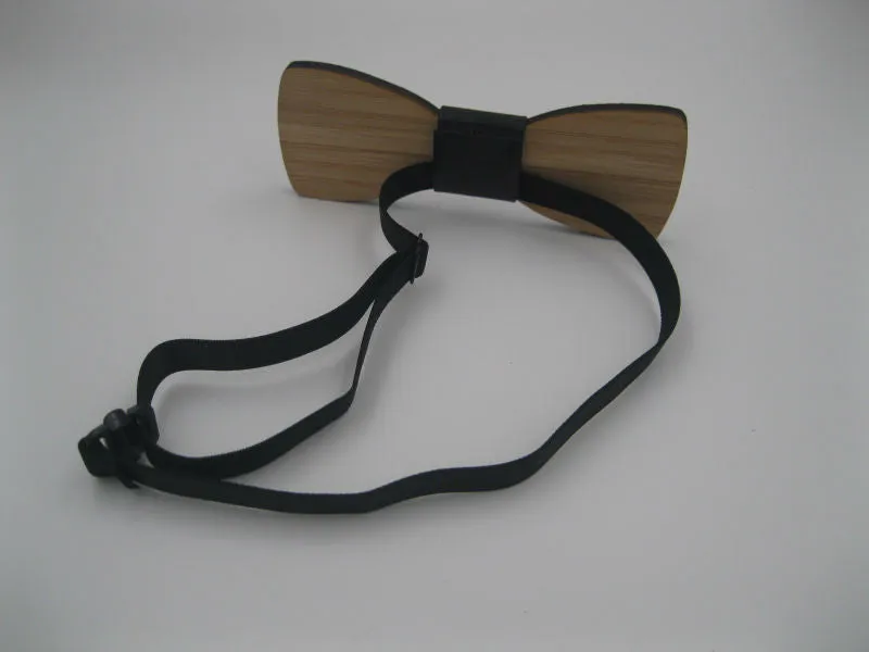 Geometric Design Wooden Bow tie European Man Accessory Laser Cutout Wood Hip Hop Bow Tie