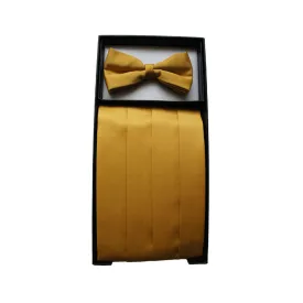 Gold Bow Tie & Cummerbund Gift Set