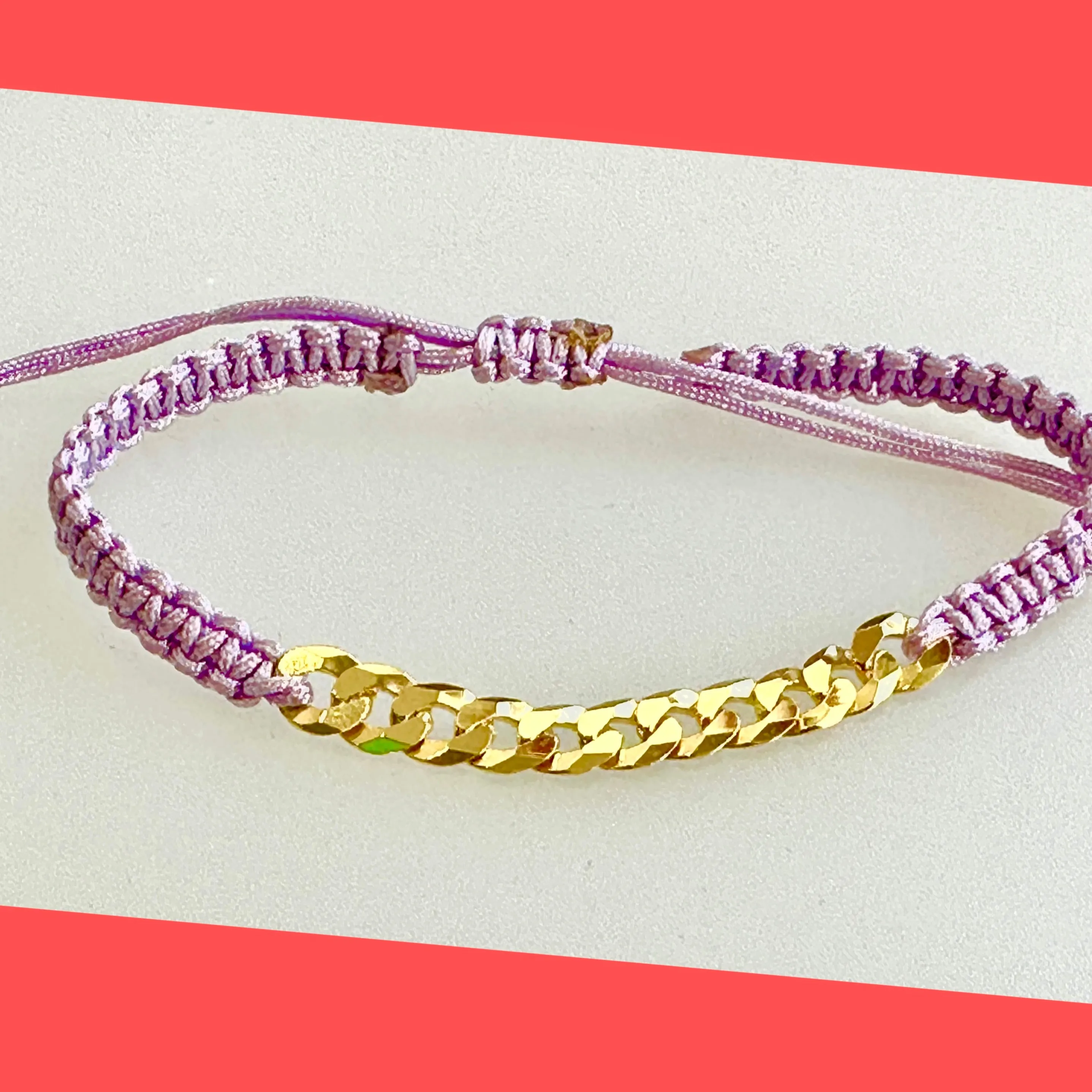 Gold Chain Braided Bracelet