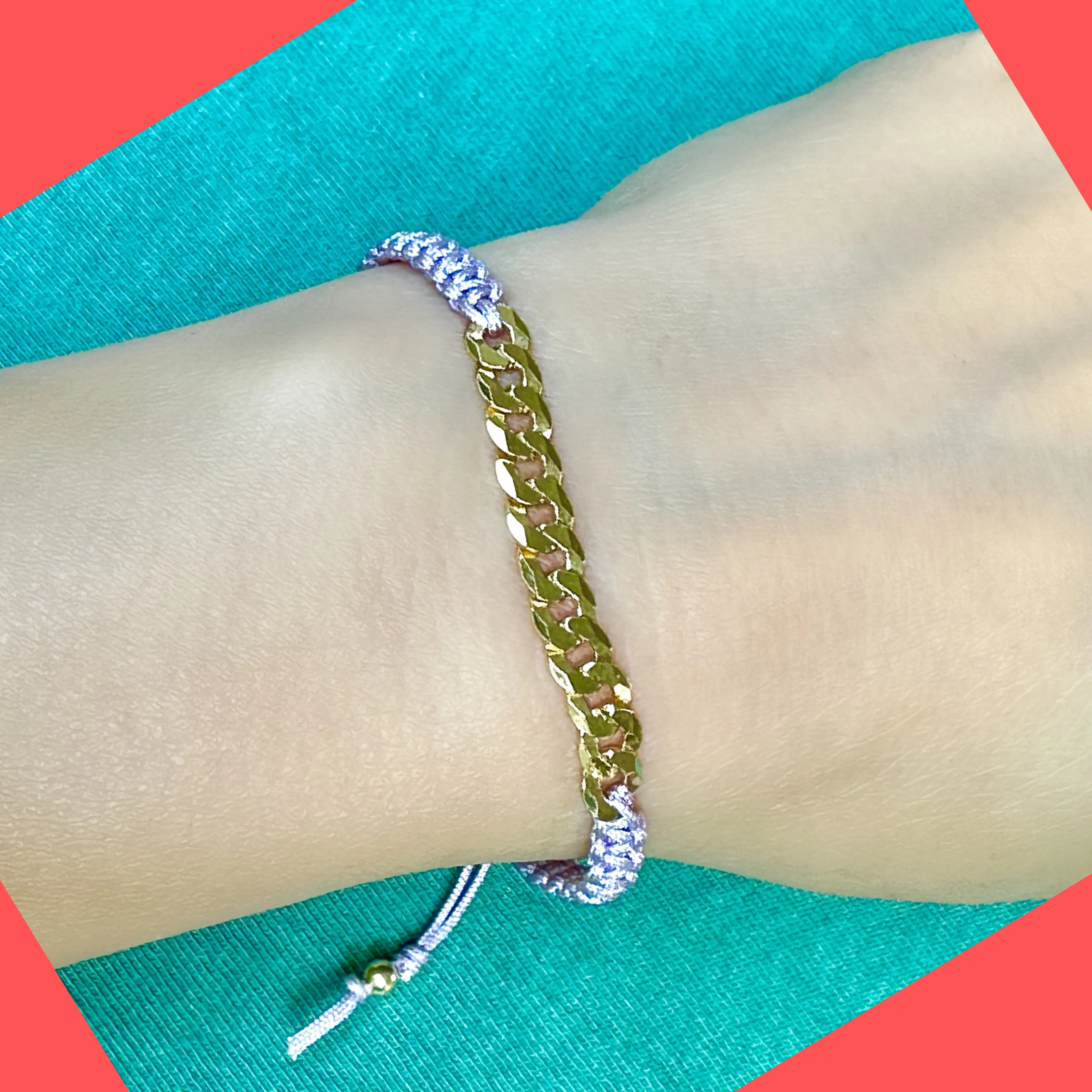Gold Chain Braided Bracelet