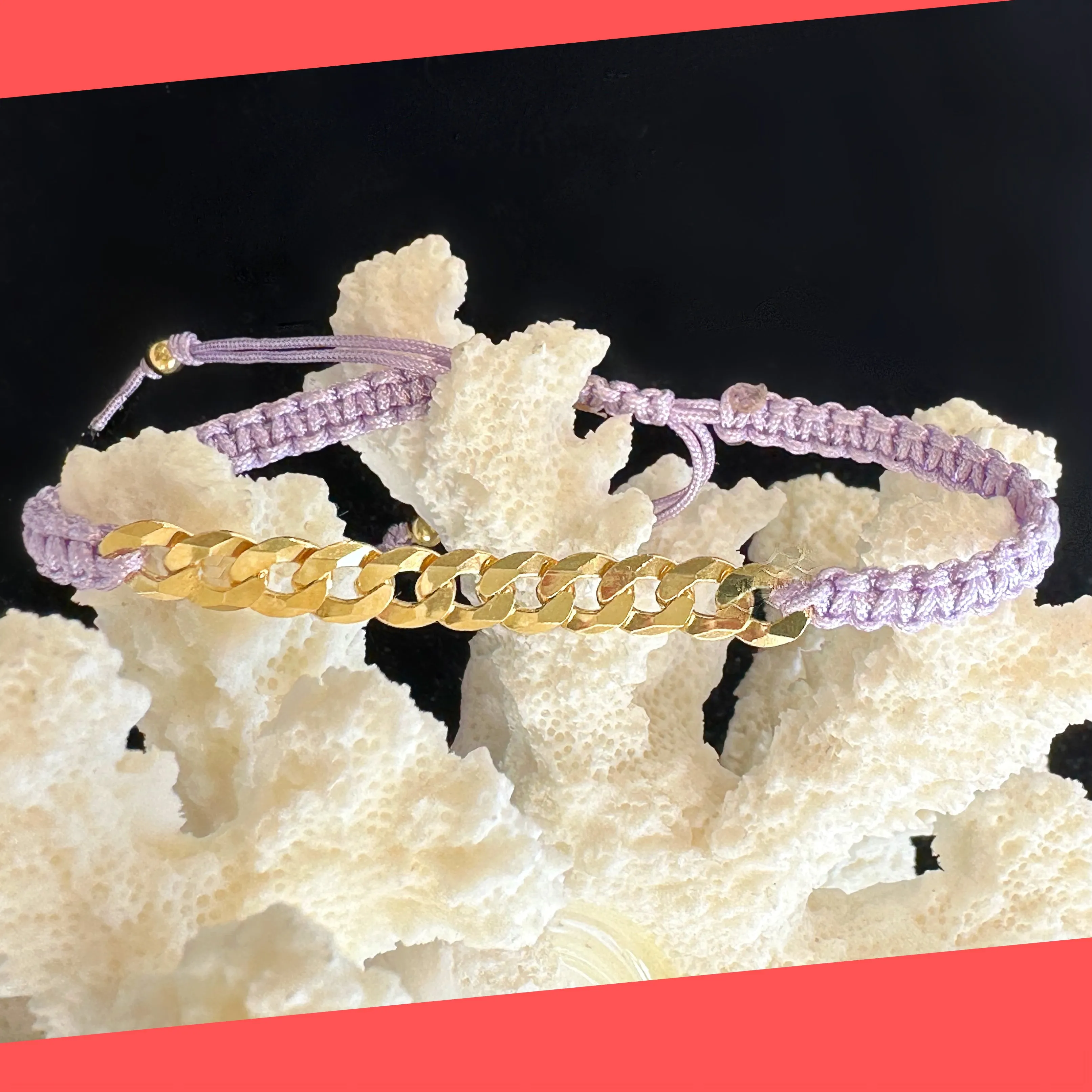 Gold Chain Braided Bracelet
