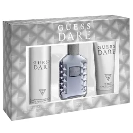 Guess Dare Homme 3PCS Gift Set - 100ML EDT Spray   226ML Deodorizing Body Spray   200ML Shower Gel (Men)