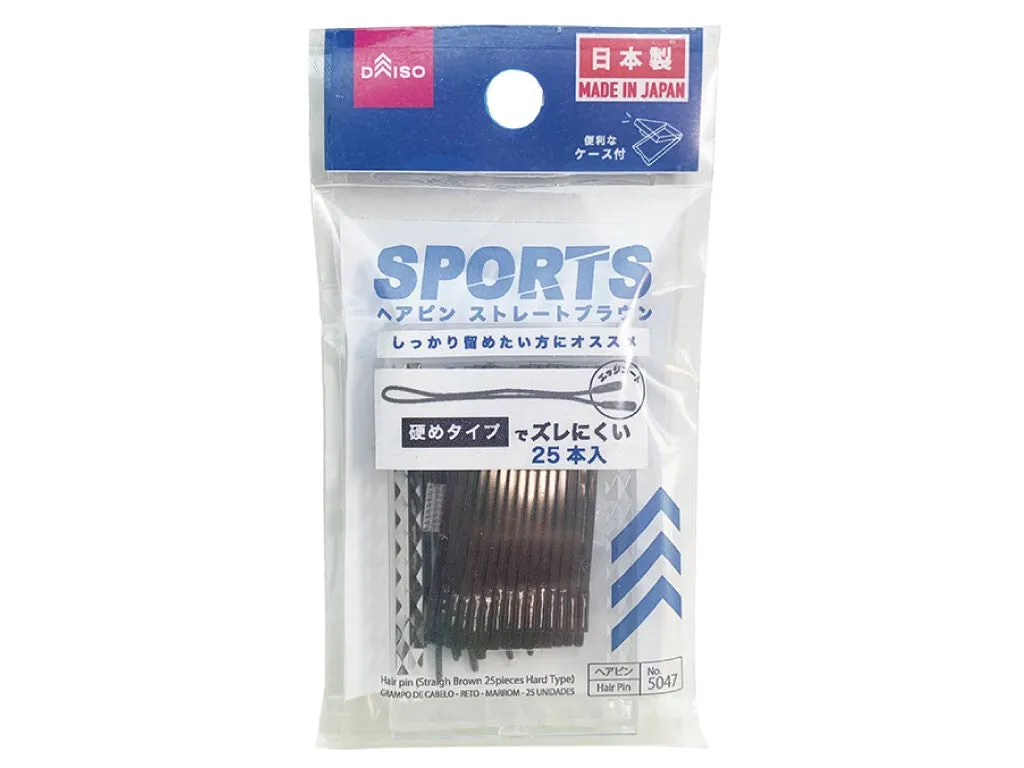 Hair pin (Straight Brown 25pieces Hard Type)