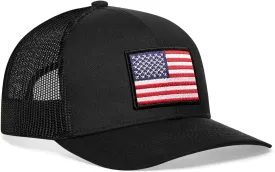 HAKA American Flag Hat, USA Trucker Hat for Men & Women, Adjustable Baseball Cap, Mesh Snapback, Durable Outdoor Hat