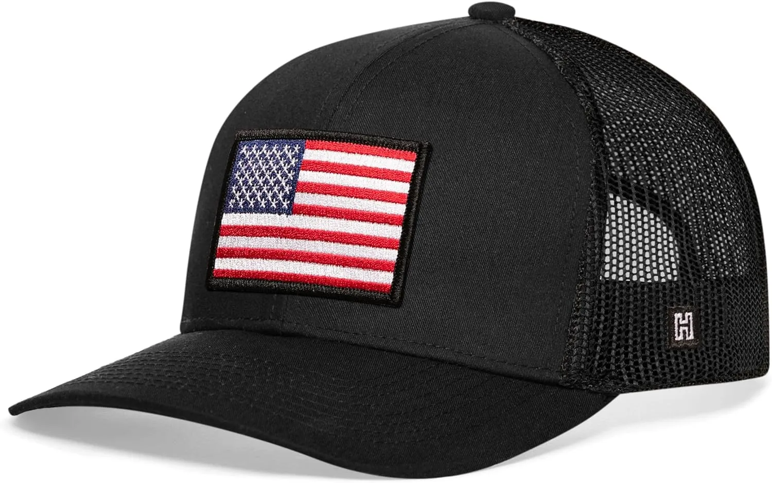 HAKA American Flag Hat, USA Trucker Hat for Men & Women, Adjustable Baseball Cap, Mesh Snapback, Durable Outdoor Hat