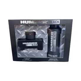 Hummer Black Gift Set - 125ML EDT Spray   200ML Deodorizing Body Spray (Men)