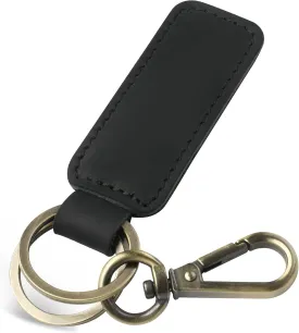 Jack&Chris Genuine Leather Car Keychain, Universal Key Fob Keychain, Leather Key Chain Holder for Men and Women, JC306