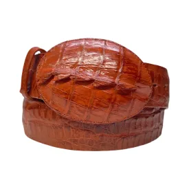 Los Altos Cognac Crocodile Tail Belt