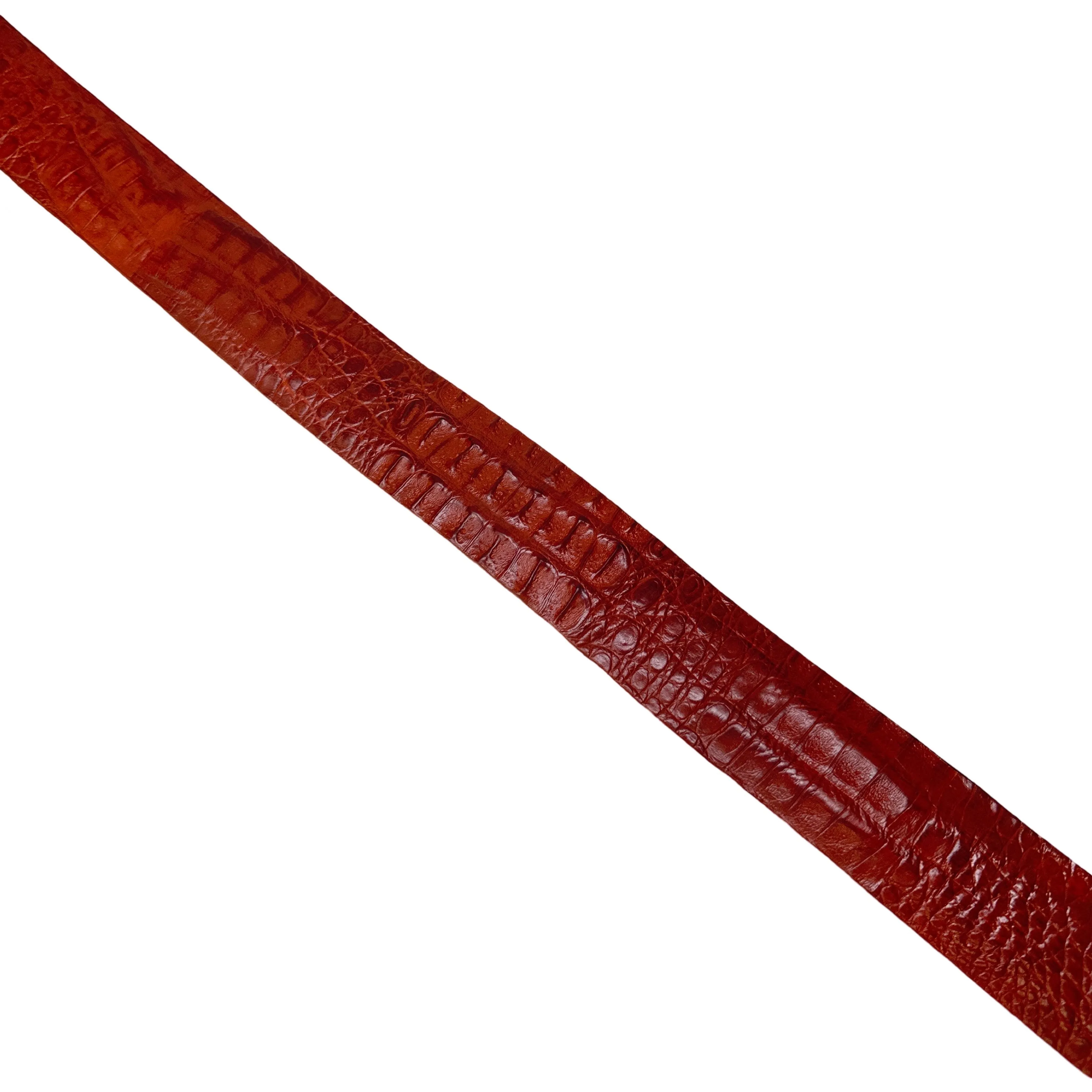 Los Altos Cognac Crocodile Tail Belt