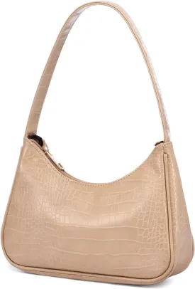 LOVEVOOK Shoulder Bag for Women, Small Purses Croc Pattern Clutch Purse Vegan Leather Little Purse Cute Mini Handbag